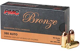 PMC 380 ACP 90GR FMJ 50RD