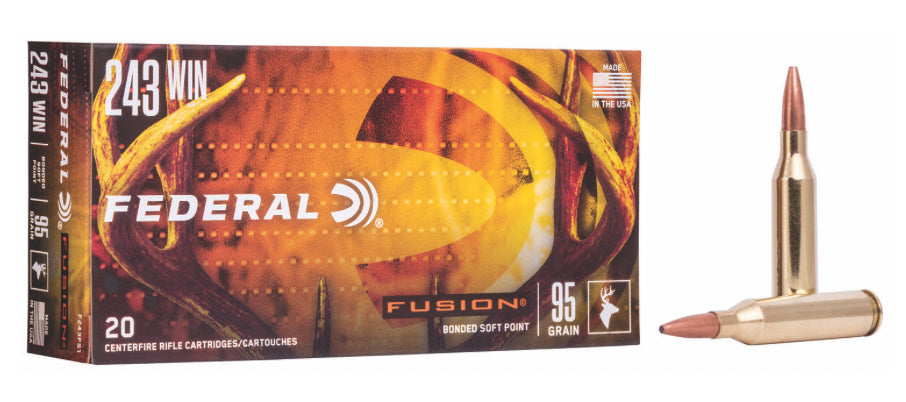 Federal Fusion 243 Win 95gr Bonded Soft Point