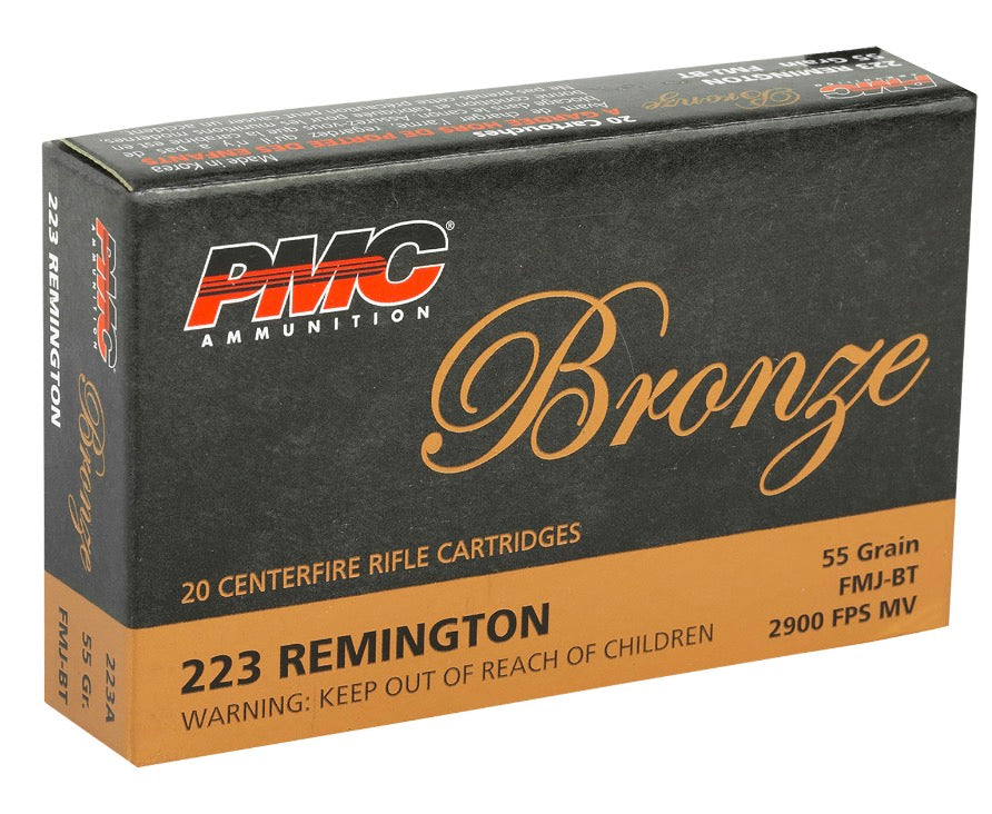 PMC Bronze 223 REM 55GR FMJ BT 20rd