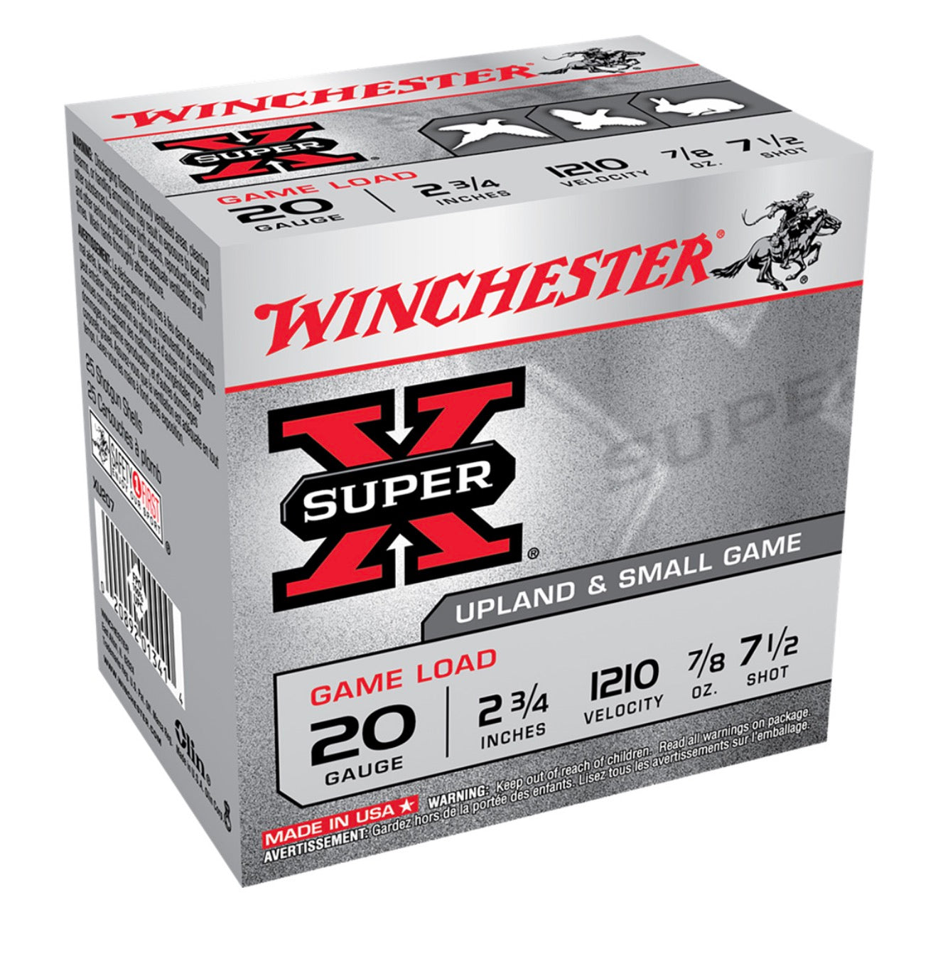 Winchester Super-X Game Load 20GA 2.75” 7/8oz 7.5 Shot
