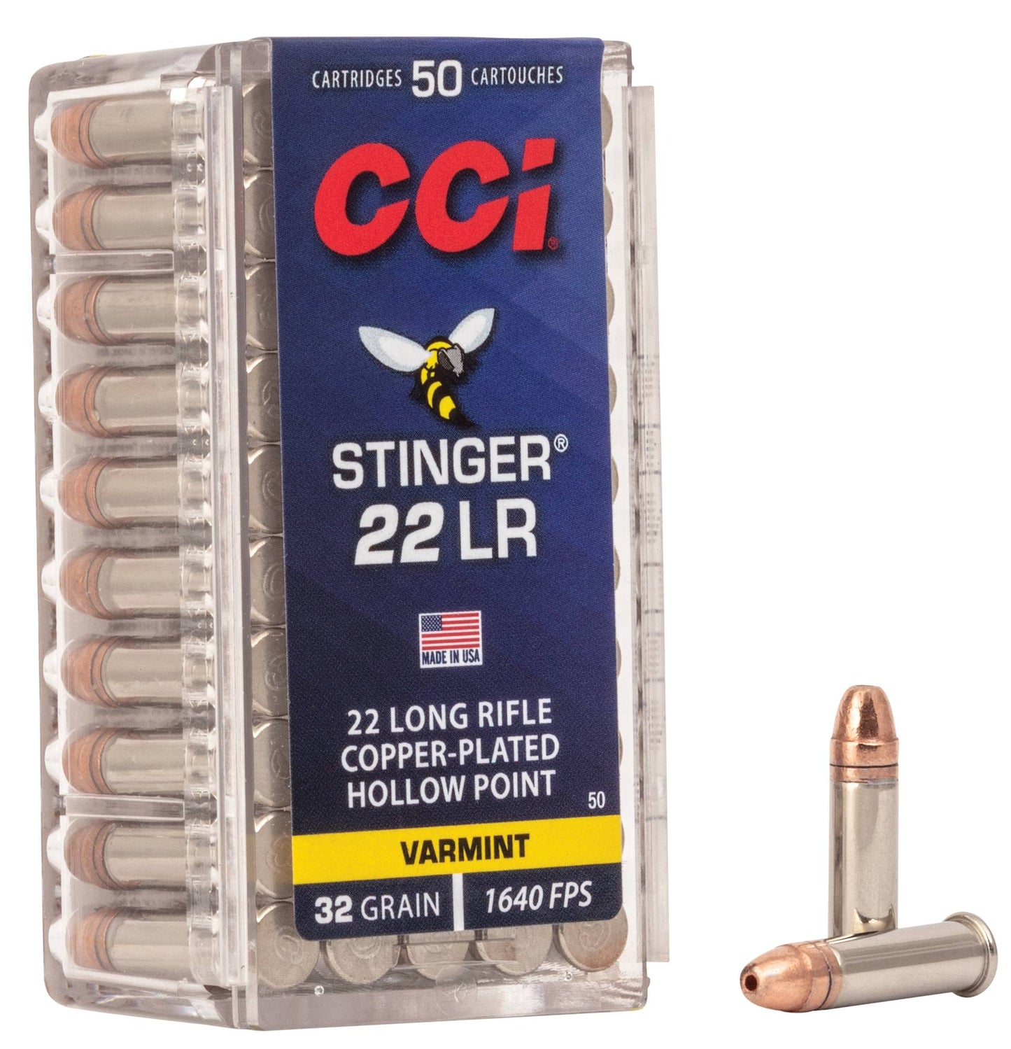 CCI Stinger Hollow Point 32gr 1640FPS 22LR