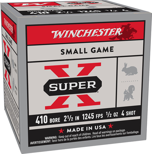 Winchester Super X Heavy Game Load High Brass 410 Gauge 2.50" 1/2oz 4Shot