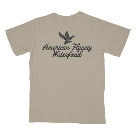 AFW Vintage Wood Duck Logo Design with Pocket in Khaki