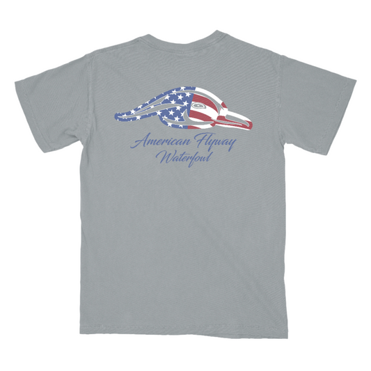AFW Stars and Stripes Tee - Grey with Pocket