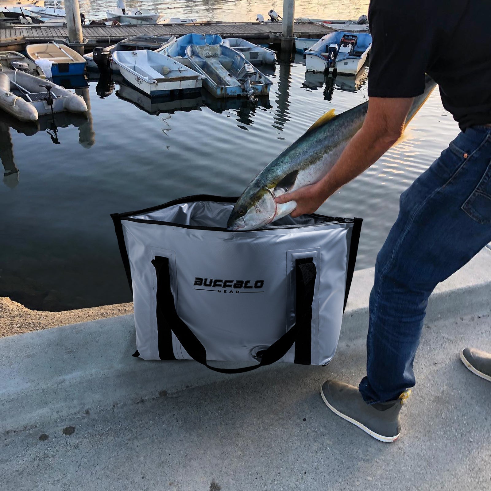 Buffalo Gear 27QT Fish Bag Cooler With Flat Bottom
