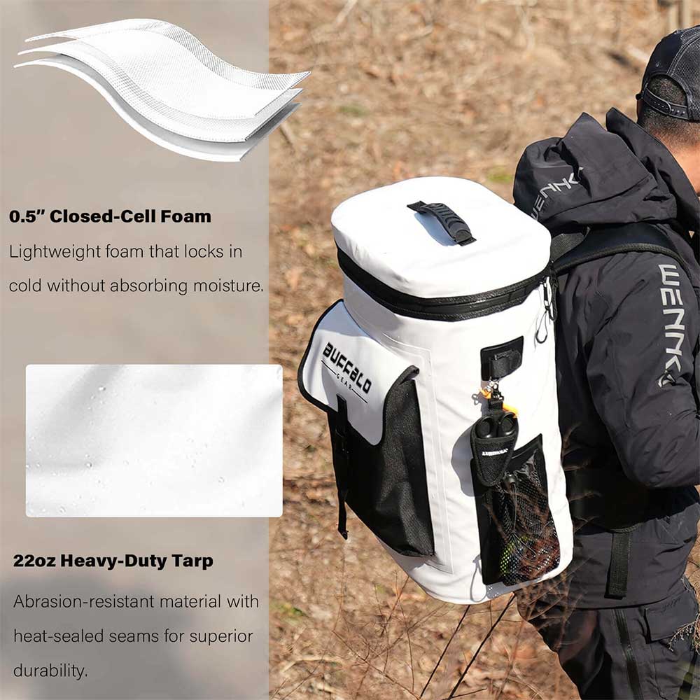 Buffalo Gear 21QT Fish Cooler Backpack, Fish Kill Bag