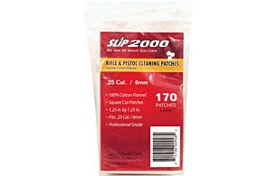SLIP 2000 CLEANING PATCHES 1.25" SQUARE 25CAL/6MM 170PK