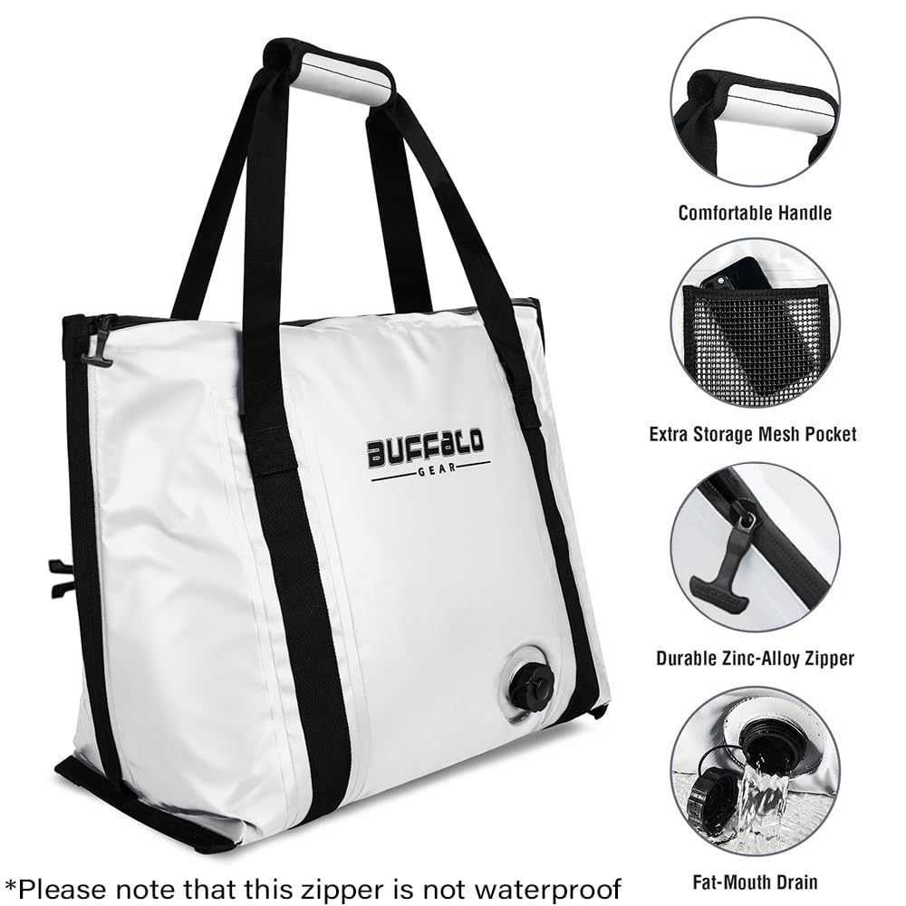 Buffalo Gear 27QT Fish Bag Cooler With Flat Bottom