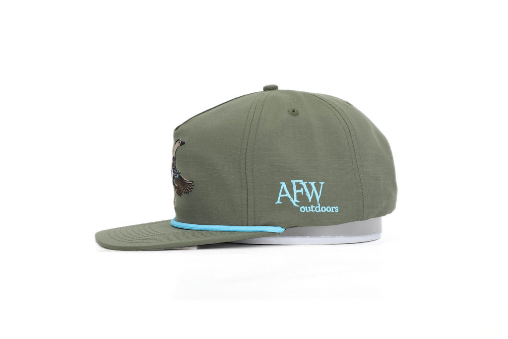 AFW Moss Green Blue Wing Teal RipStop Hat