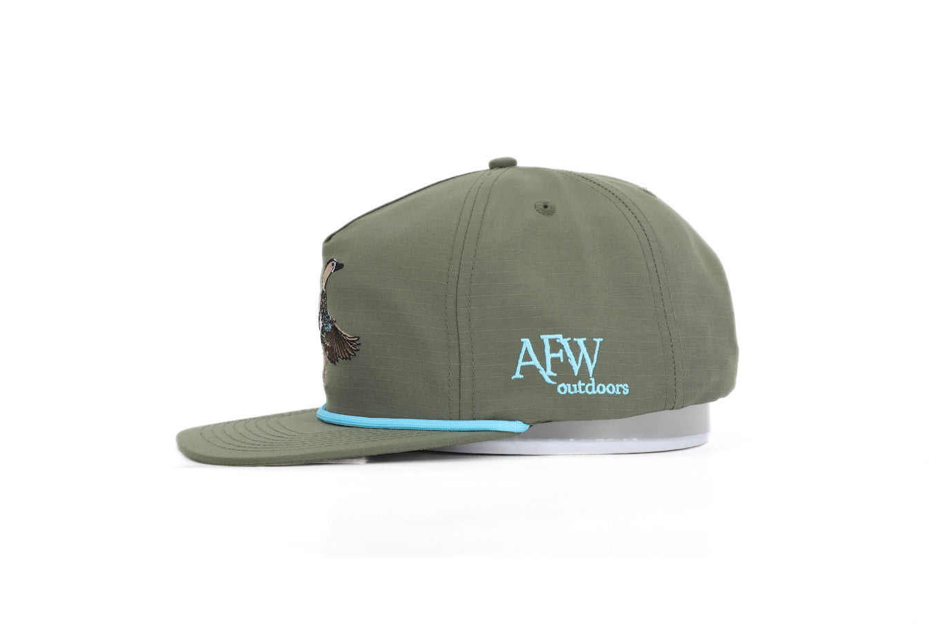 AFW Moss Green Blue Wing Teal RipStop Hat