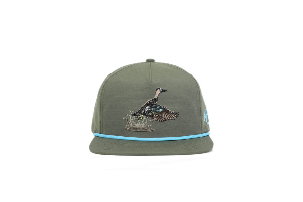 AFW Moss Green Blue Wing Teal RipStop Hat