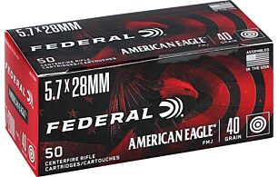 Federal AE 5.7x28 40GR Speer FMJ 50rd