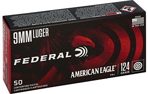 Federal American Eagle 9mm Luger FMJ 124gr