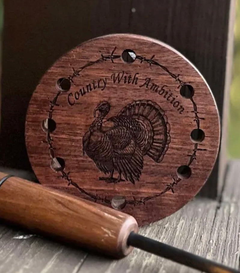 Country with Ambition Walnut Slate/Glass Pot Call