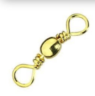 FJN Dolphin Large Brass Barrel Swivels 12ct