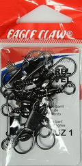 Eagle Claw Barrel Swivel w/ Interlock Snap 12pk Size 1