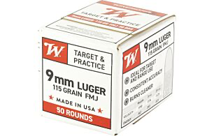 Winchester 9mm Luger 115GR FMJ 50RD