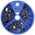 Eagle Claw Barrel Swivel w/ Safety Snap Assortment 20pc