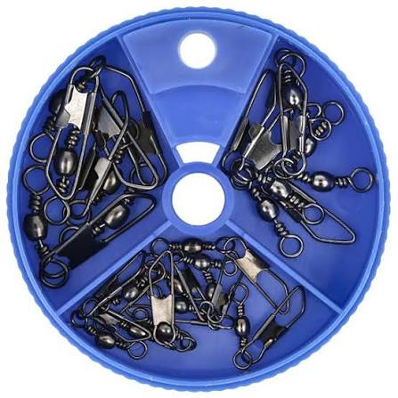 Eagle Claw Barrel Swivel w/ Safety Snap Assortment 20pc