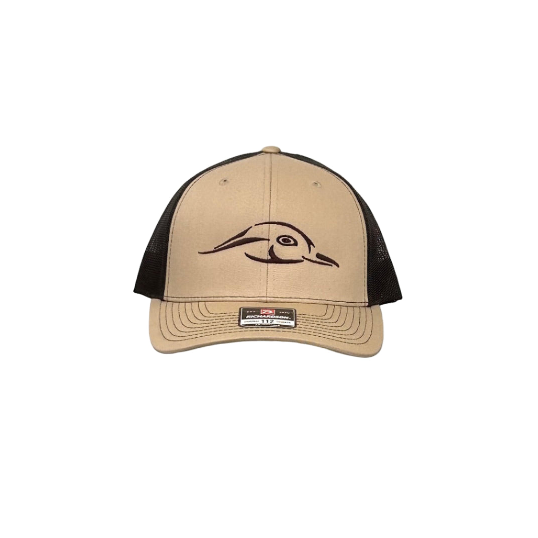 AFW 112 Khaki / Coffee Duck Logo Trucker