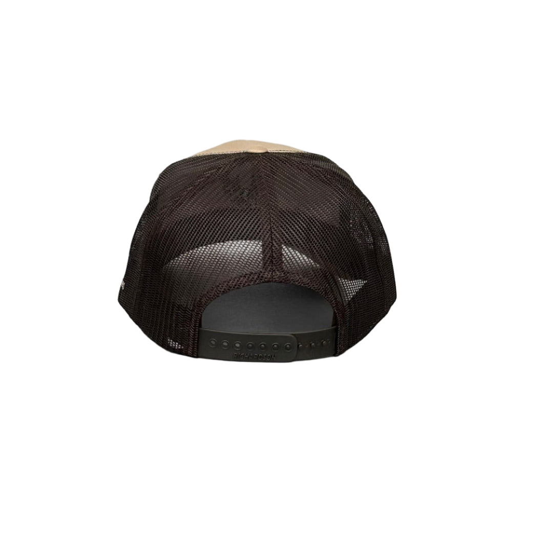 AFW 112 Khaki / Coffee Buck Logo Trucker