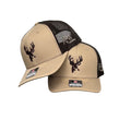 AFW 112 Khaki / Coffee Buck Logo Trucker