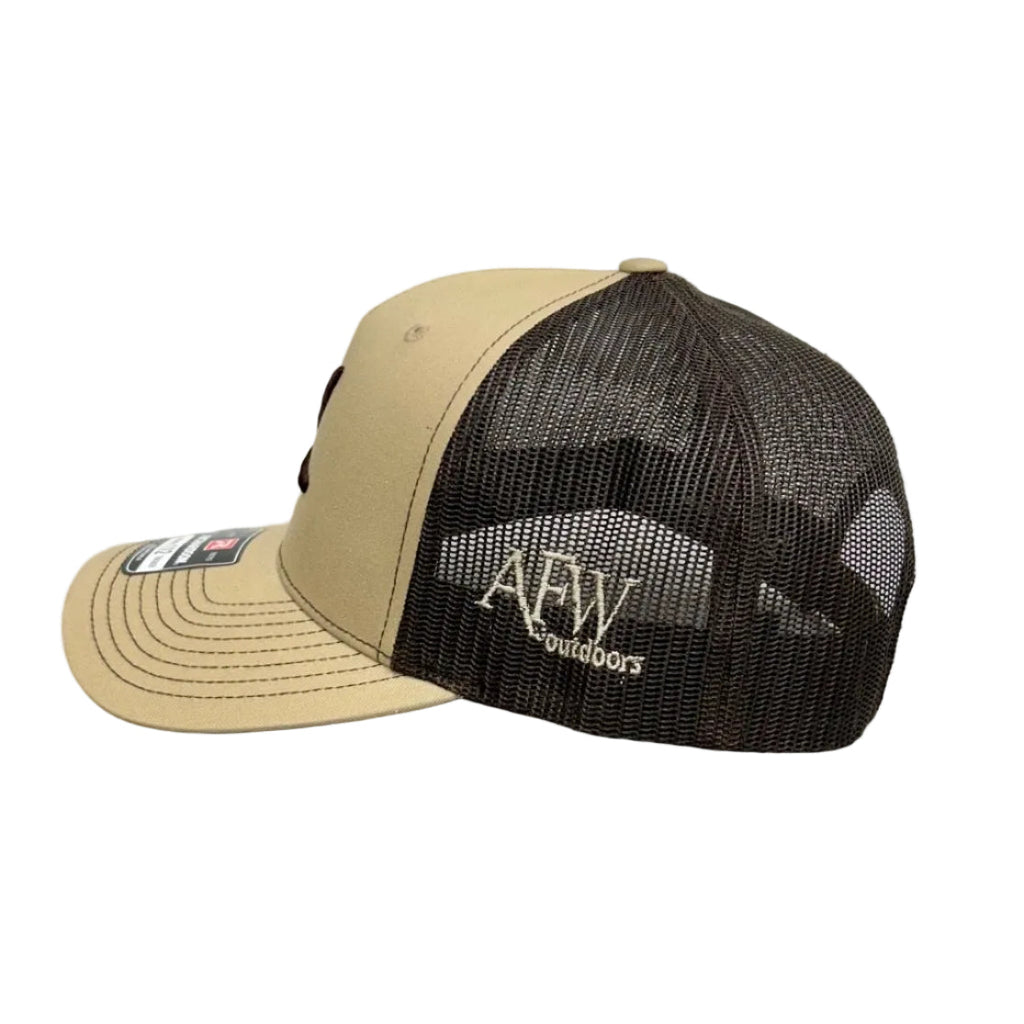 American Flyway Waterfowl 112 Khaki / Coffee Turkey Tracks Hat