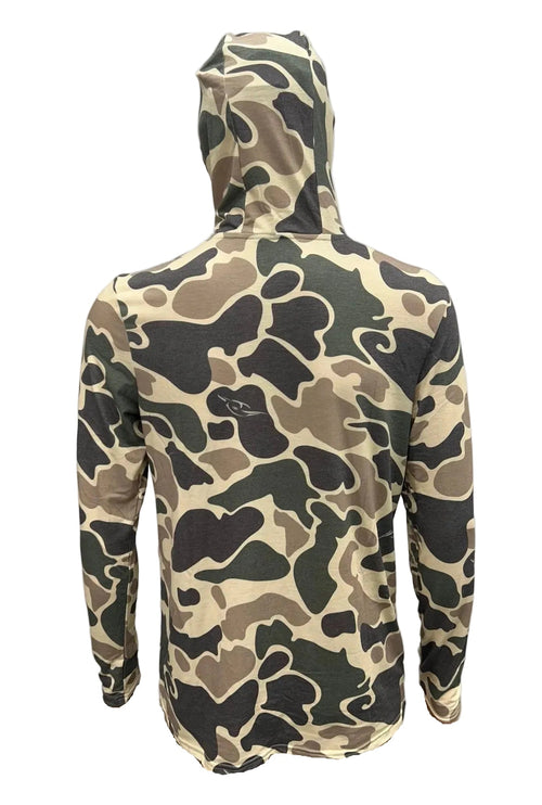 AFW Vintage Camo Green & Brown Long Sleeve with Hood