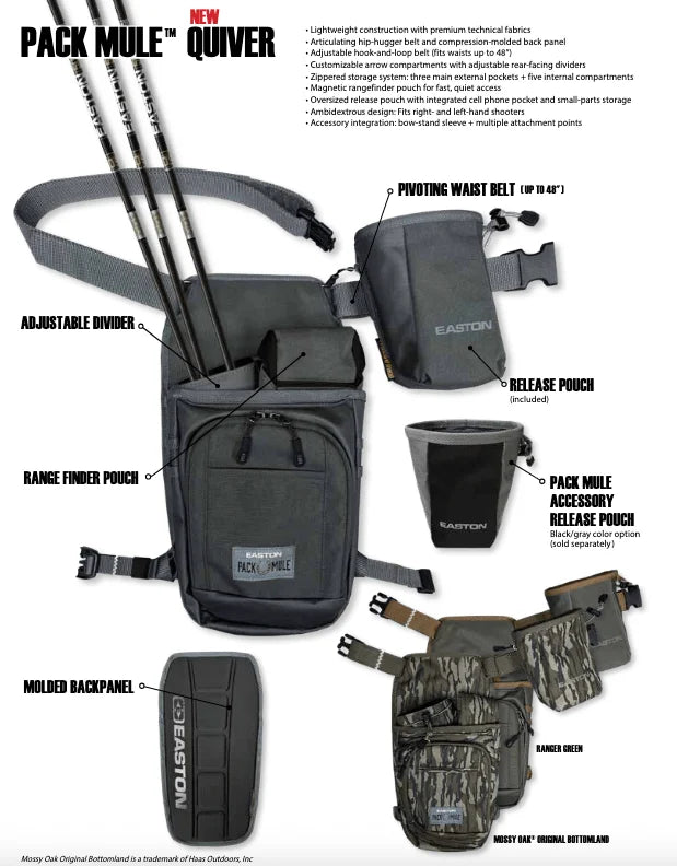 Easton Pack Mule Field Quiver Mossy Oak Bottomland