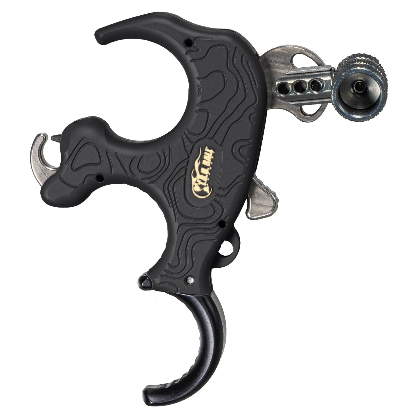 T.R.U. Ball Ridgepoint Pro Flex CK 3 Finger Aluminum/Brass Thumb Release with Lanyard (Midnight)