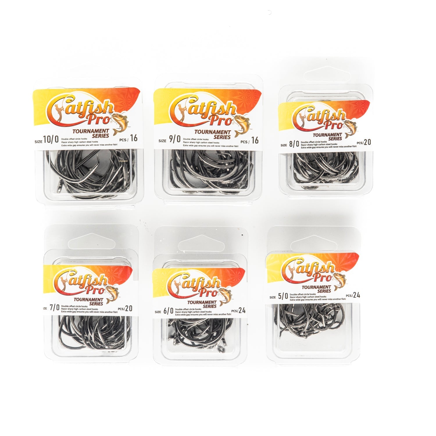 Catfish Pro Double Offset Circle Hooks 5/0 - Value Pack