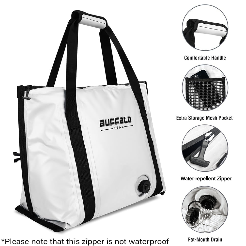 Buffalo Gear 37QT Fish Cooler Bag With Flat Bottom