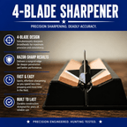 Tooth of the Arrow | Fine Grit 4-Blade Broadhead Sharpener