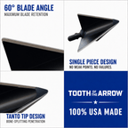 TOTA | 125 grain broadhead | 1-1/8 inch | fixed 3-blade