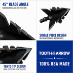 TOTA | 125 Grain Broadhead | Small Game and Turkey | Fixed Blade
