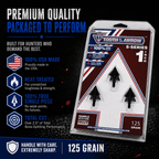 TOTA | 125 grain broadhead | 1-inch solid | fixed blade