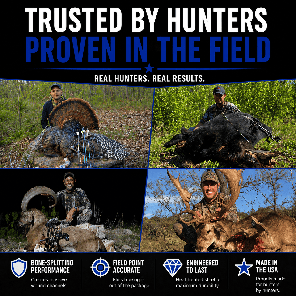 TOTA | 2-Blade Expandable Broadhead | 2.25” Cut | 100 Grain